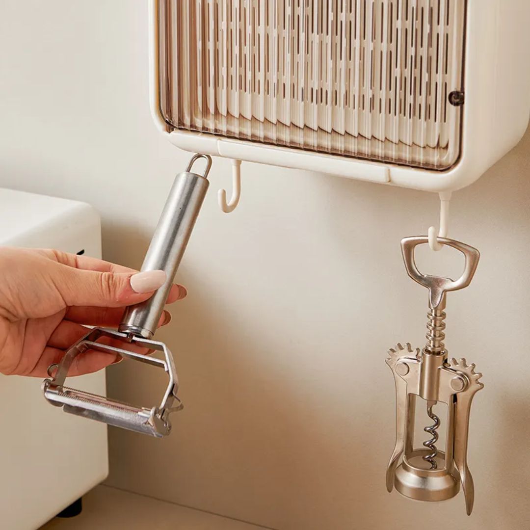 Wall Mounted Bathroom & Kitchen Utensils Organiser