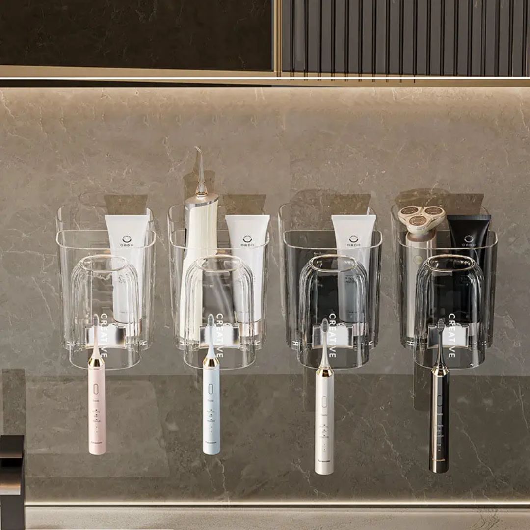 Wall Mounted Toiletry Cup Storage