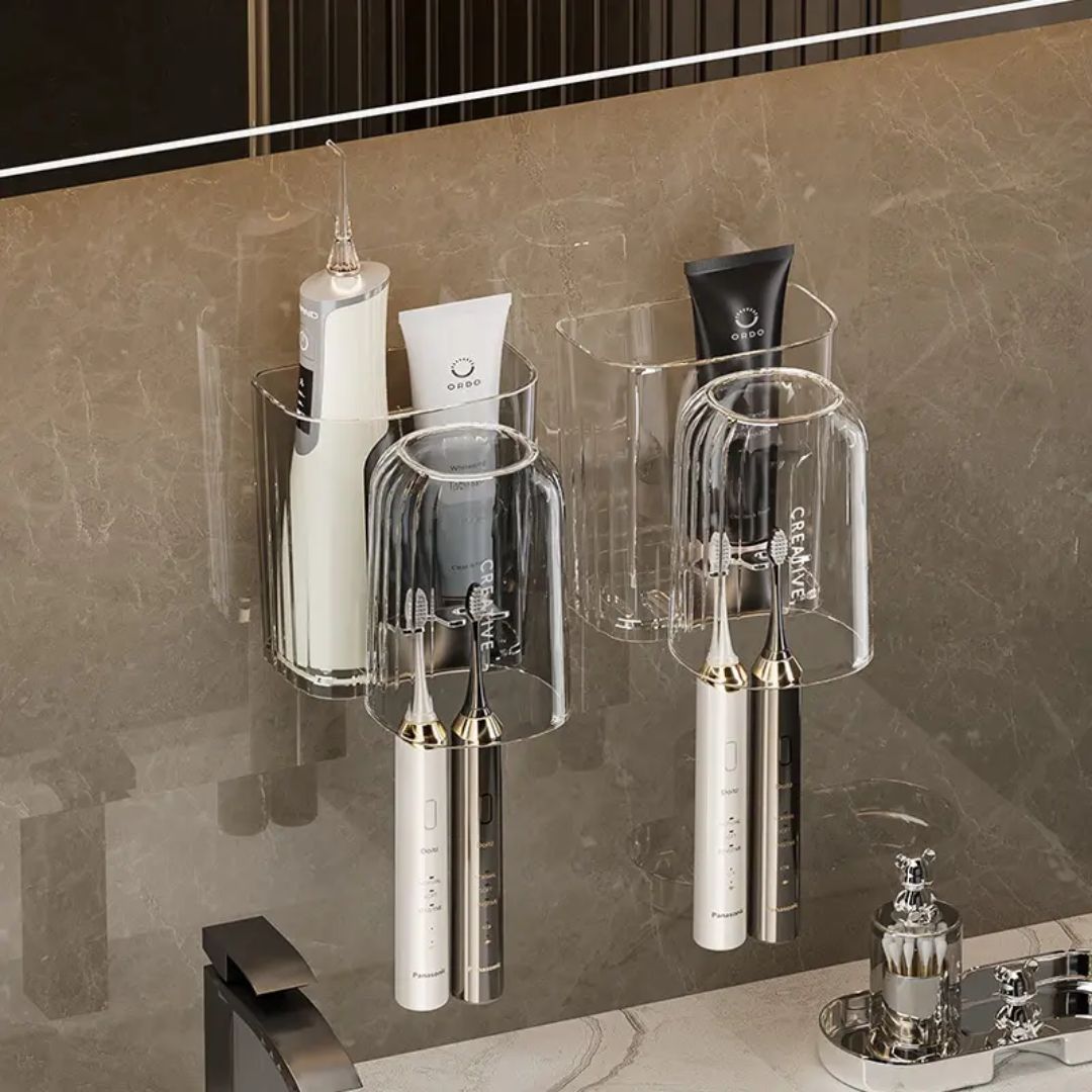 Wall Mounted Toiletry Cup Storage