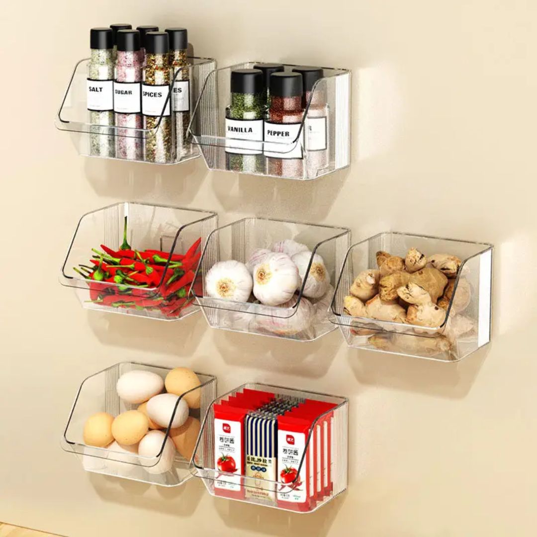 Self Adhesive Wall Mounted Kitchen Storage Basket