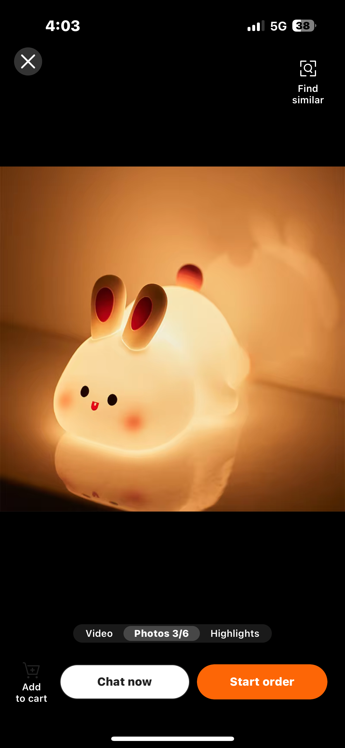 Rabbit Touch Lamp