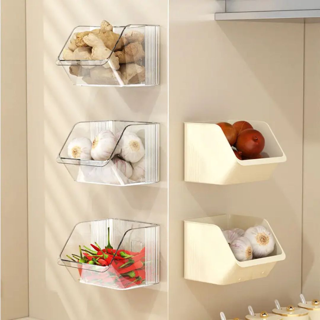 Self Adhesive Wall Mounted Kitchen Storage Basket