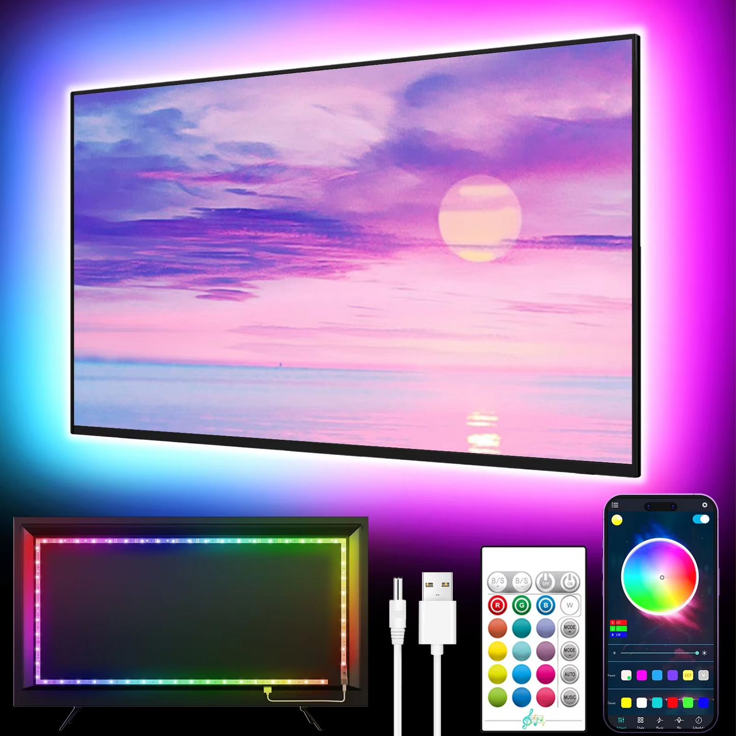 Glow TV Backlit 5 Meter